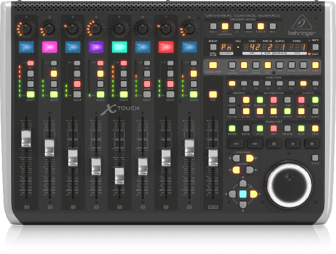 Behringer Universal Control Surface with 9 Touch-Sensitive Motor Faders, LCD Scribble Strips and Ethernet/USB/MIDI Interface