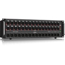 Behringer I/O Box with 32 Remote-Controllable MIDAS Preamps, 16 Outputs and KLARK TEKNIK SuperMAC Technology AES50 Networking