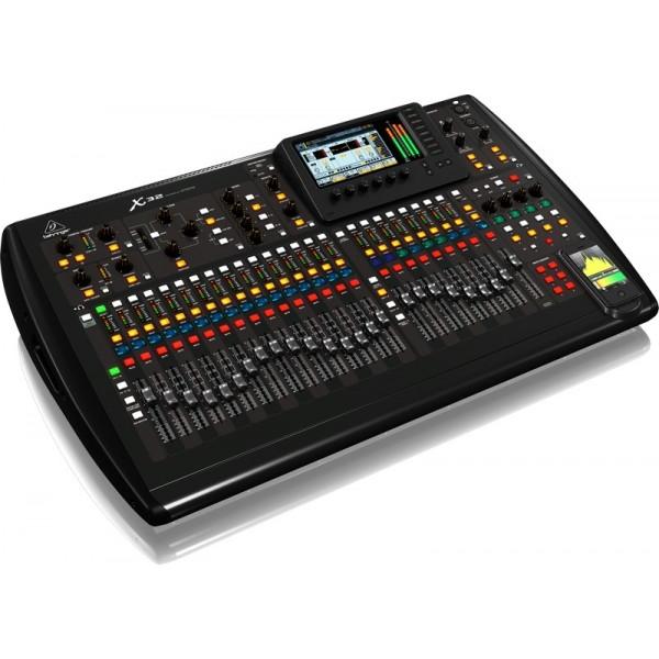 Behringer X32 40-Input, 25-Bus Digital Mixing Console with 32 MIDAS Preamps, 25 Motor Faders, Ch LCDs, 32-Ch Audio Interface & R Control