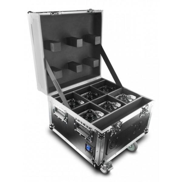CHAUVET Well Fit x 6 Wireless uplights, in charging roadcase