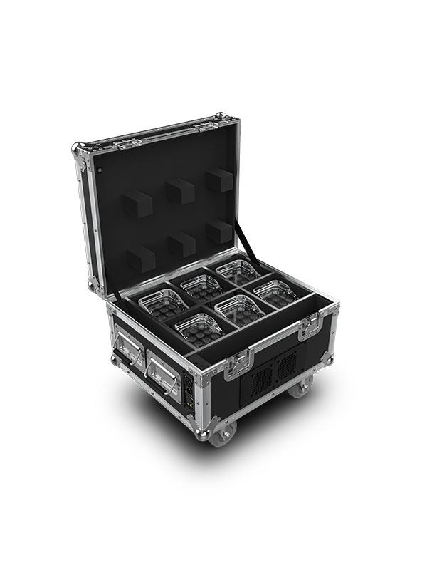 CHAUVET Well Fit X (x6) - New Generation Wireless uplights, in charging roadcase