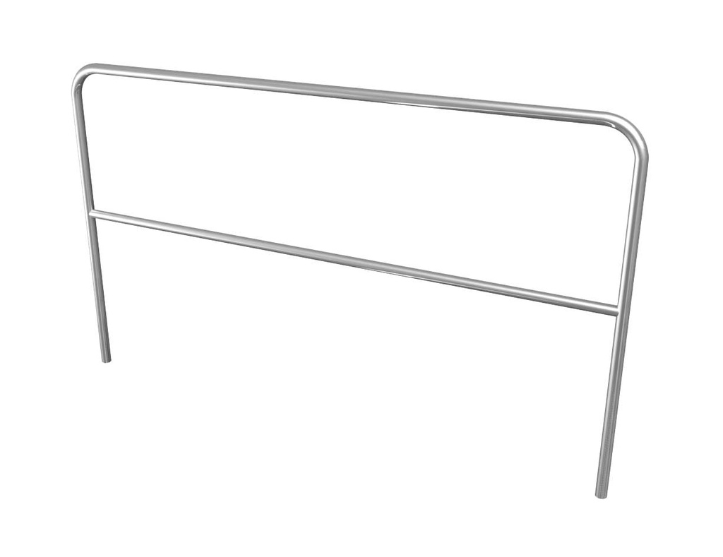 Eurotruss Decking Handrail Section, 200cm, includes connectors to deck