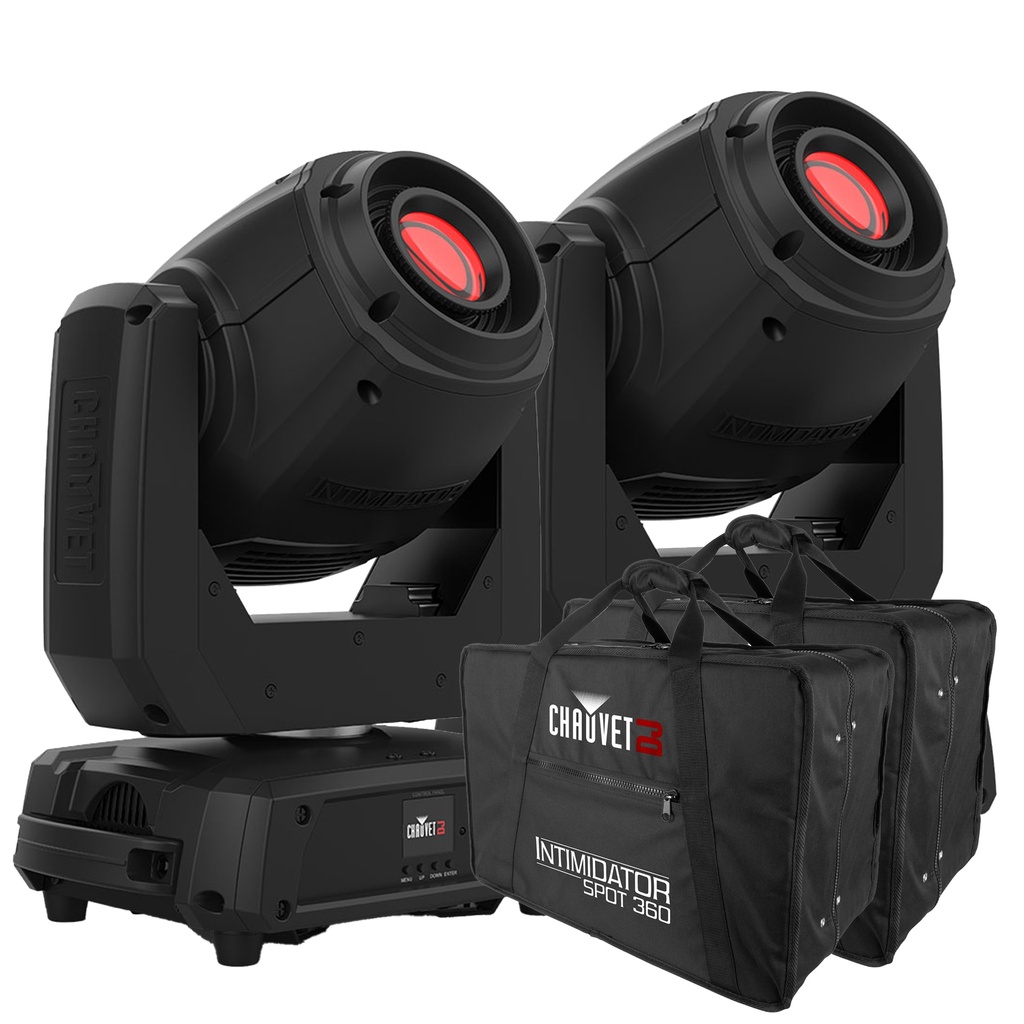 2x Intimidator 360X Spots + Gear Bags