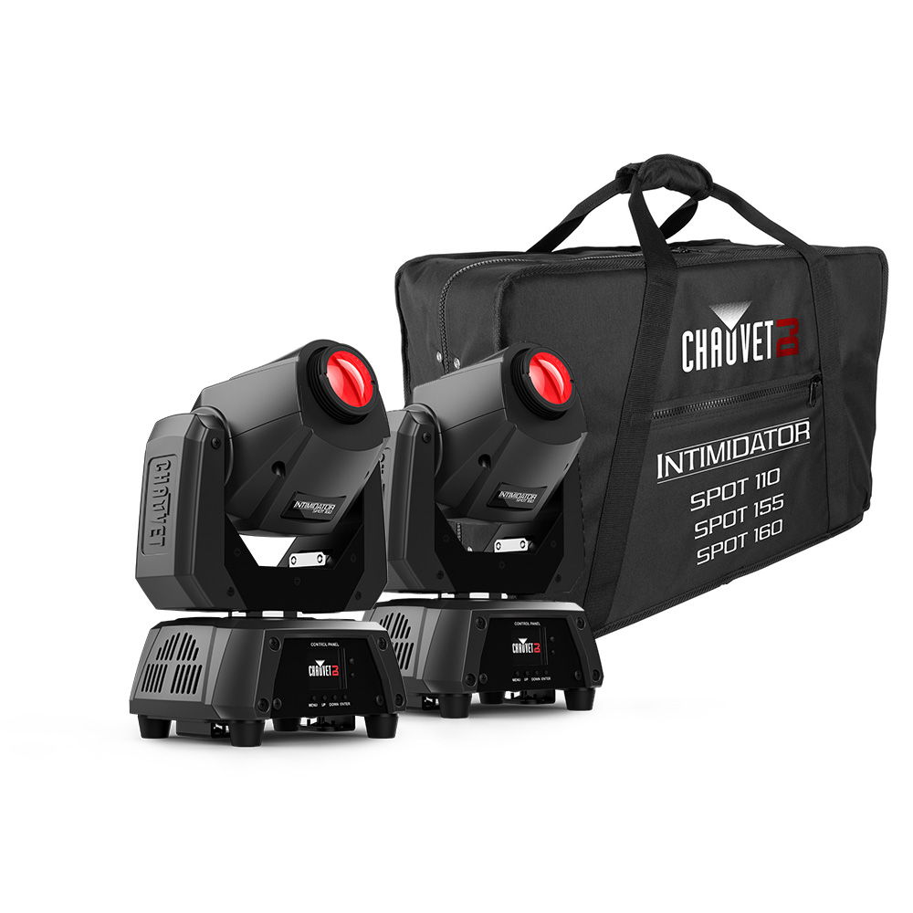 2x Intimidator 160 spot ILS + Gear bag