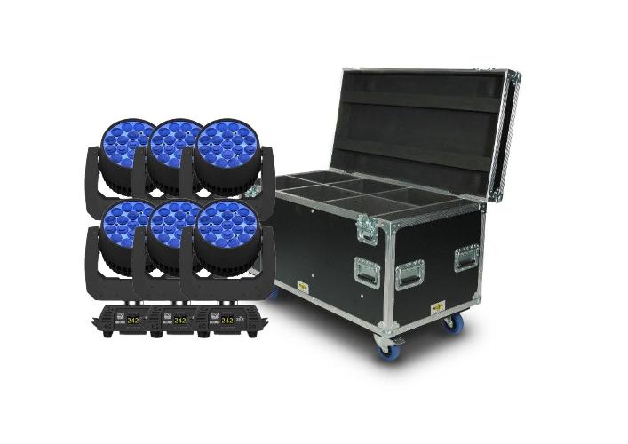 6x CHAUVET R2X Wash + Case