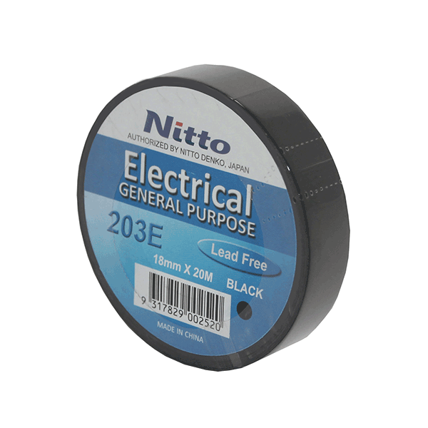 NITTO Electrical tape, black, roll rate