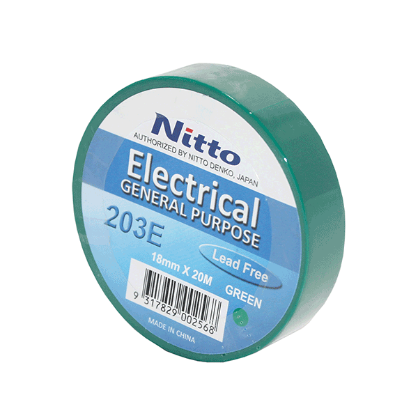 NITTO Electrical tape, Green, roll rate
