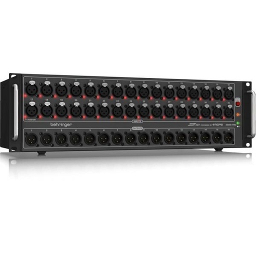 [BEHRINGERSS32] Behringer I/O Box with 32 Remote-Controllable MIDAS Preamps, 16 Outputs and KLARK TEKNIK SuperMAC Technology AES50 Networking