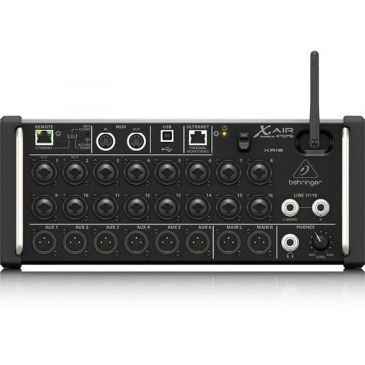 [BEHRINGERXAIRXR18] Behringer 18-Channel, 12-Bus Digital Mixer for Tablets with 16 MIDAS Preamps, Wifi Module & Multi-Channel USB Audio Interface