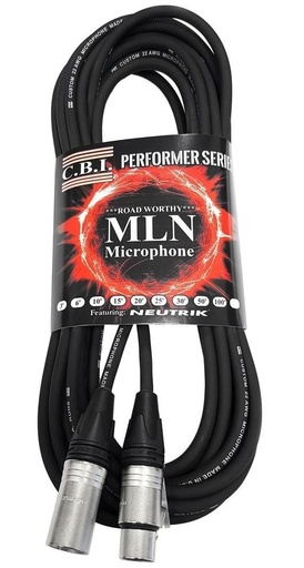 [CBI-P-MLN-10] CBI Cables - 10 Foot (3 Metre) Performer Series Microphone Cable