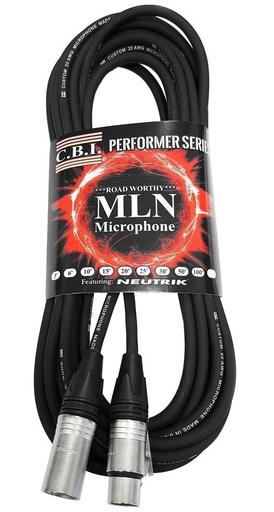 [CBI-P-MLN-3METRE] CBI Cables - 3 Metre Performer Series Microphone Cable