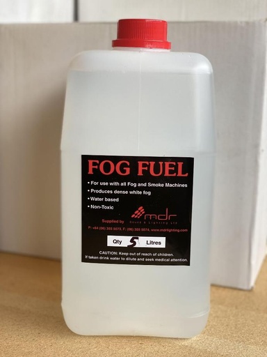[MDR-FOGFUEL5L] MDR NZ Made Water based fog fluid, 5L