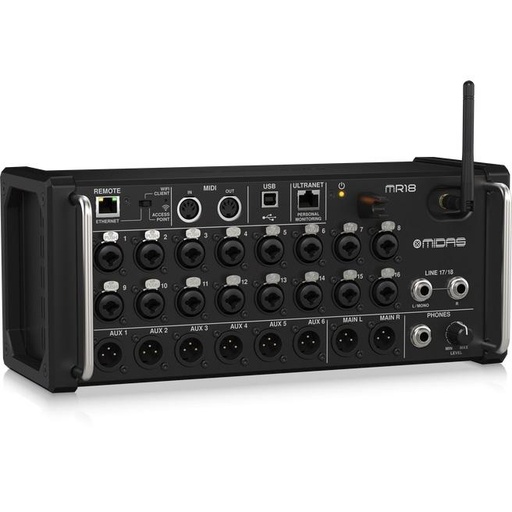 [MIDAS-MR18] MIDAS MR18-18-Input Digital Mixer for iPad/Android Tablets