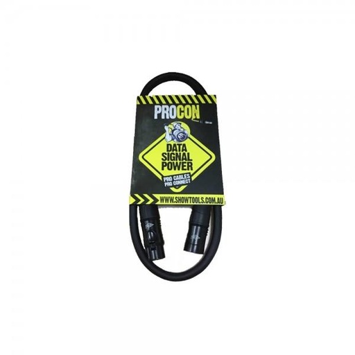 [PC-5P5C1M] PROCON 5 Pin Pro DMX Cable, IP67, 1M length