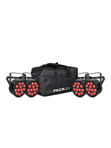 [SLIMPACKQ12ILS] CHAUVET SlimPACK Q12ILS  x 4 in bag with 3 x 5ft DMX cables