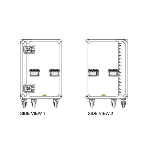 [SC-6DRCASE] ShowCase - 6 x Drawers case, with 6 wheels, hinged door,